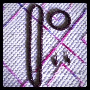 Genuine Garnet jewelry set